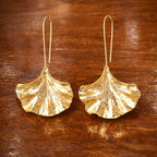 Vintage-Style Gold-Tone Petal Earrings