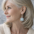 Vintage-Style Blue Starlight Earrings