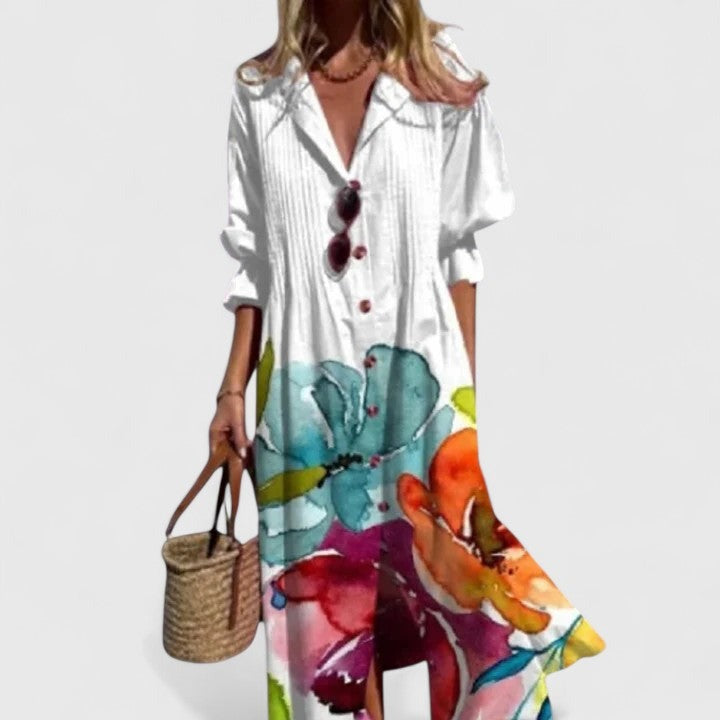 Floral Print Summer Maxi Dress