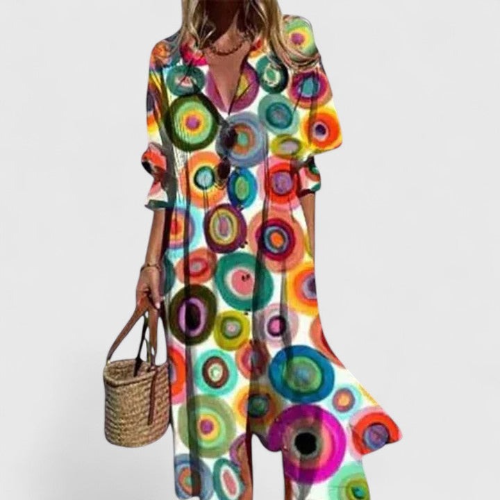 Floral Print Summer Maxi Dress