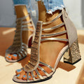 Women's Strappy Block Heel Sandals