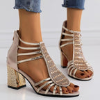 Women's Strappy Block Heel Sandals