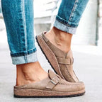 Faux Suede Buckle Strap Slingback Sandals