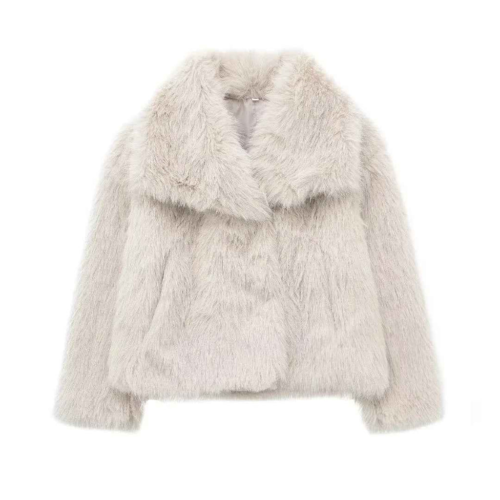 Leather-Look Longline Coat with Clean, Classic Lines