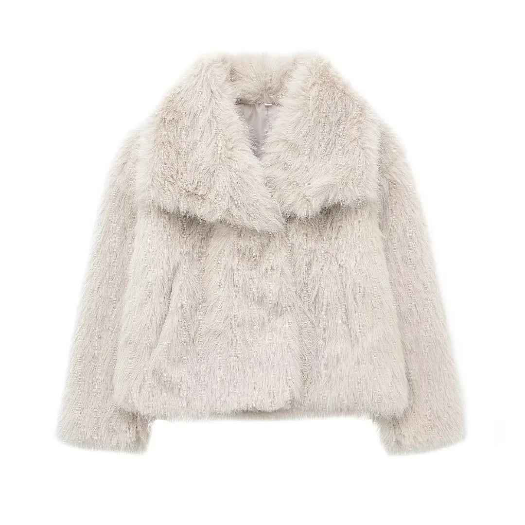 Leather-Look Longline Coat with Clean, Classic Lines