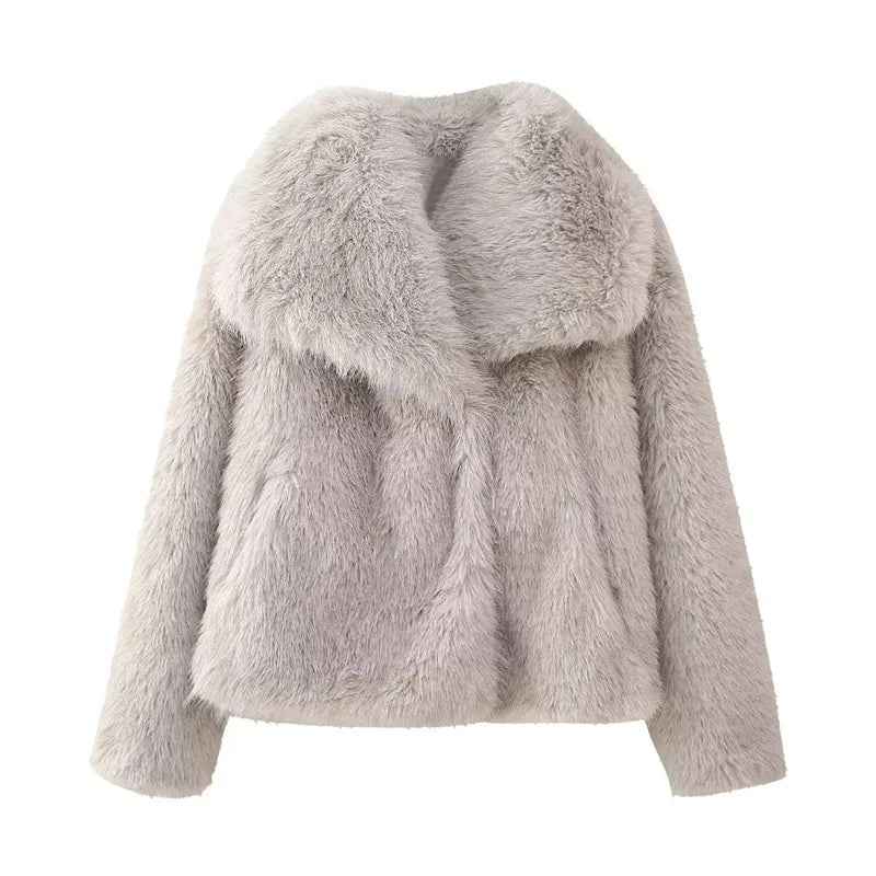 Leather-Look Longline Coat with Clean, Classic Lines