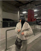 Leather-Look Longline Coat with Clean, Classic Lines