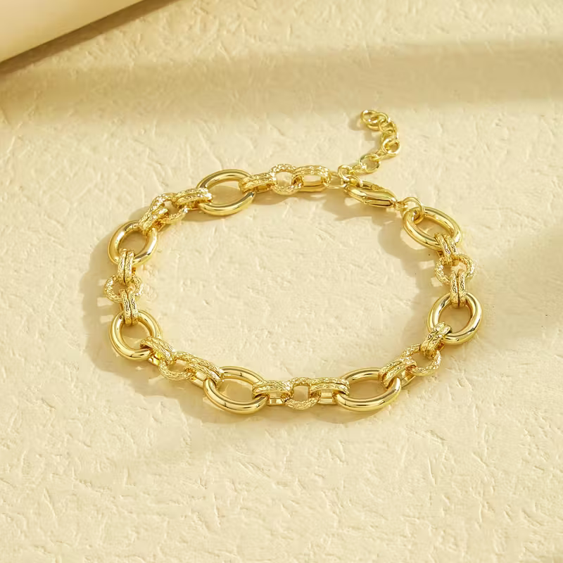 Gold-Tone Oval Link Chain Bracelet