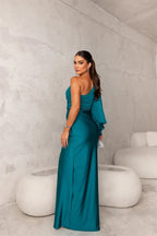 One Shoulder Neckline Relaxed Maxi Dress