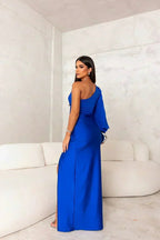 One Shoulder Neckline Relaxed Maxi Dress