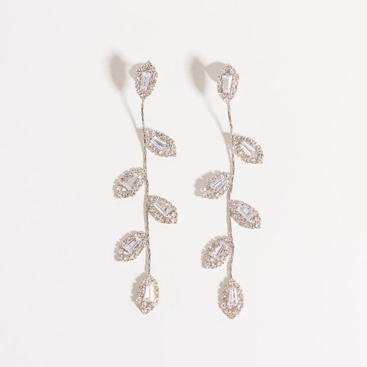 Cubic Zirconia Earrings in Two Tones