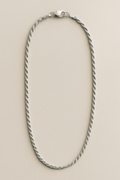 Twisted Rope Chain Necklace in Stainless Steel