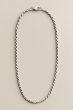 Twisted Rope Chain Necklace in Stainless Steel