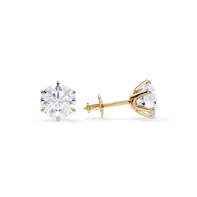 Four-Prong Solitaire Stud Earrings
