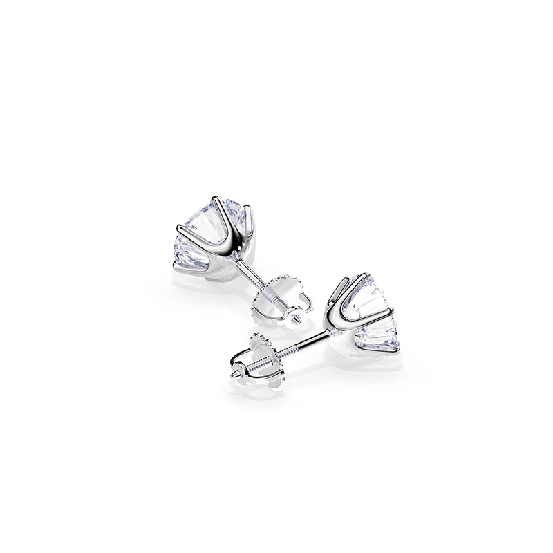 Four-Prong Solitaire Stud Earrings