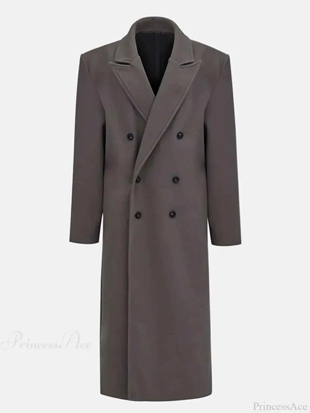 Thick Winter Overcoat with a Straight Single-Breasted Cut