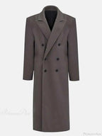 Thick Winter Overcoat with a Straight Single-Breasted Cut