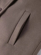 Thick Winter Overcoat with a Straight Single-Breasted Cut