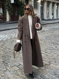 Thick Winter Overcoat with a Straight Single-Breasted Cut