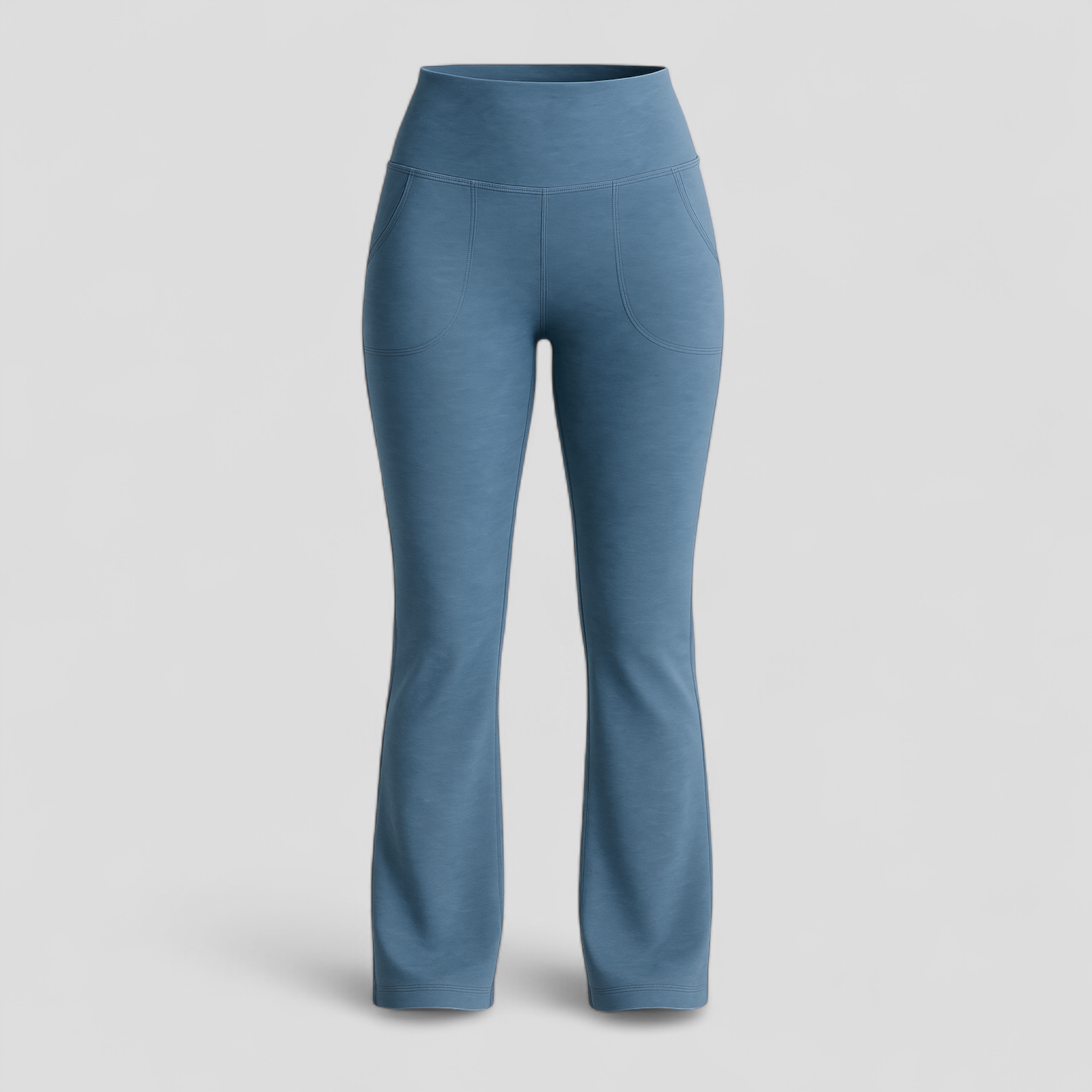Bootcut sportbroek met hoge taille en zakken aan de voorkant