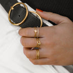 Adjustable Double-Band Open Cuff Ring