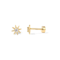 Sunburst Earrings in Gold Tone