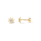Sunburst Earrings in Gold Tone
