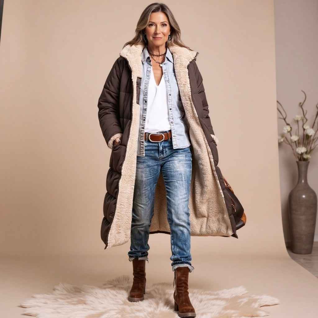 Reversible Winter Coat with Two Looks in One Warm Layer