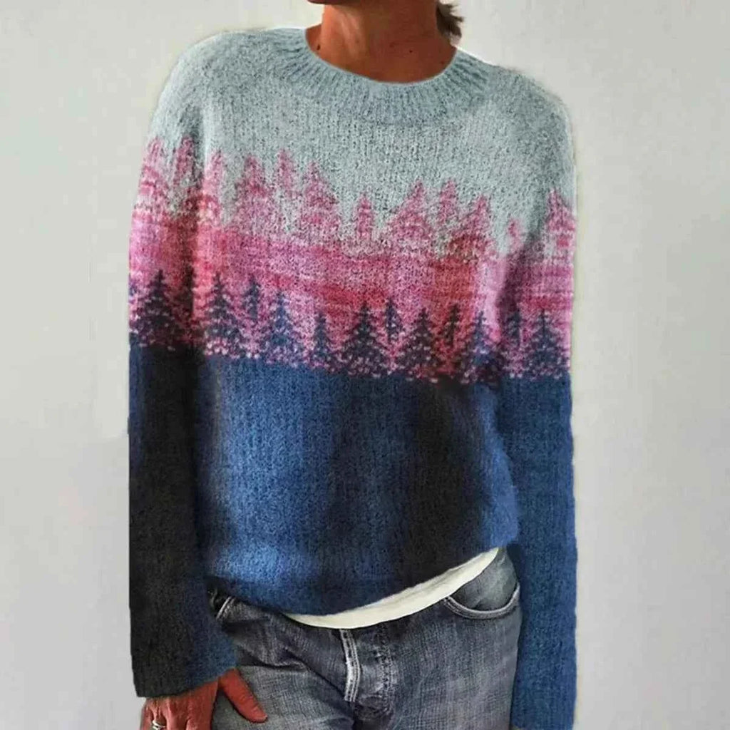 Vintage Inspired Knit Jumper with Soft Handfeel and Easy Cut