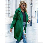 Fluffy Teddy Cape with Turn Down Collar and Open Front