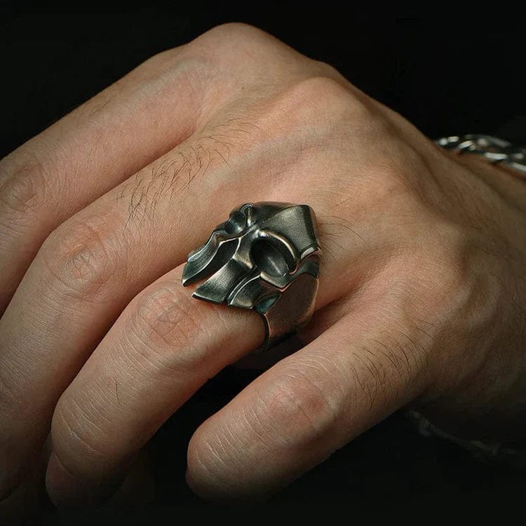 Adjustable Norse-Inspired Ring with Carved Detail