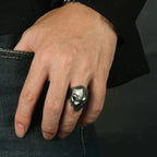 Adjustable Norse-Inspired Ring with Carved Detail