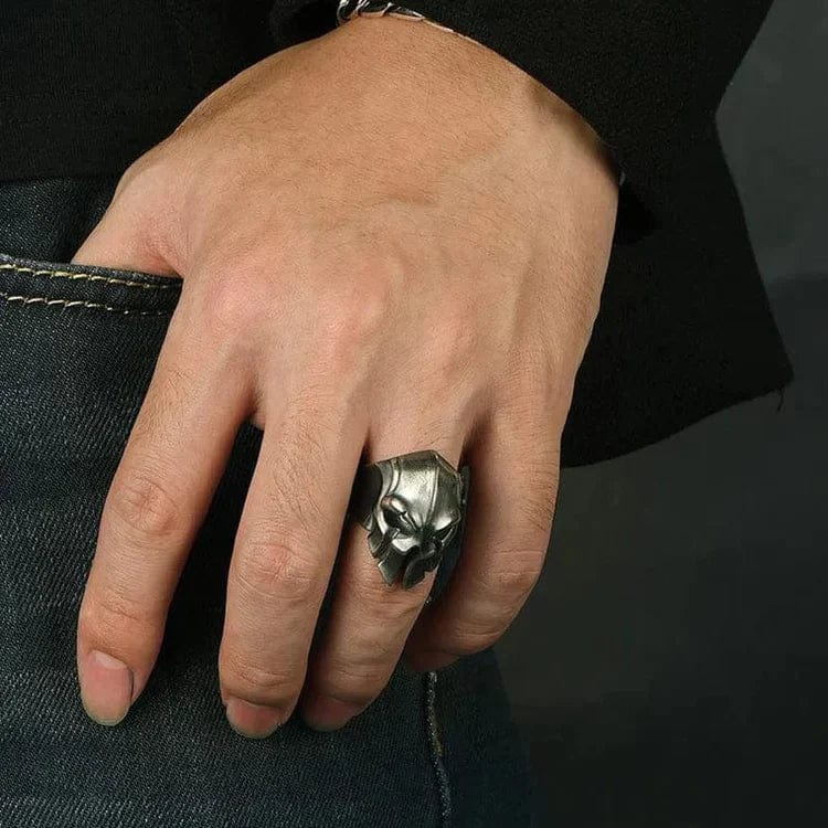 Adjustable Norse-Inspired Ring with Carved Detail