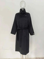 Longline Single-Breasted Brushed Coat with Turn-Down Collar