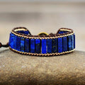 Lapis Lazuli and Leather Bracelet