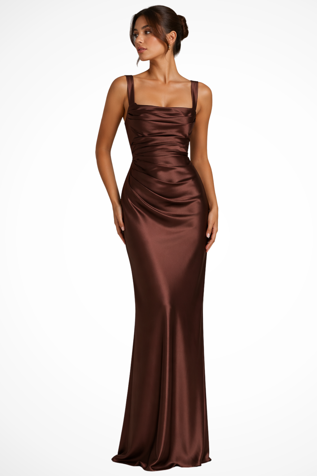 Valentina Maxi Square-neck Dress