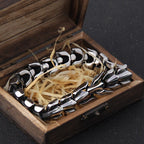 Slangenschakelarmband van roestvrij staal, 19 cm