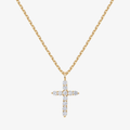 Cross Necklace in Three Tones