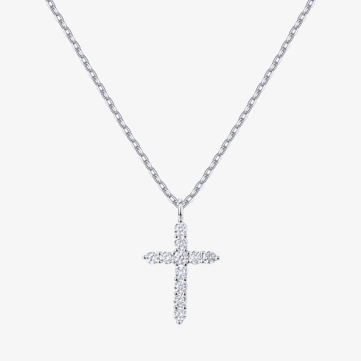 Cross Necklace in Three Tones