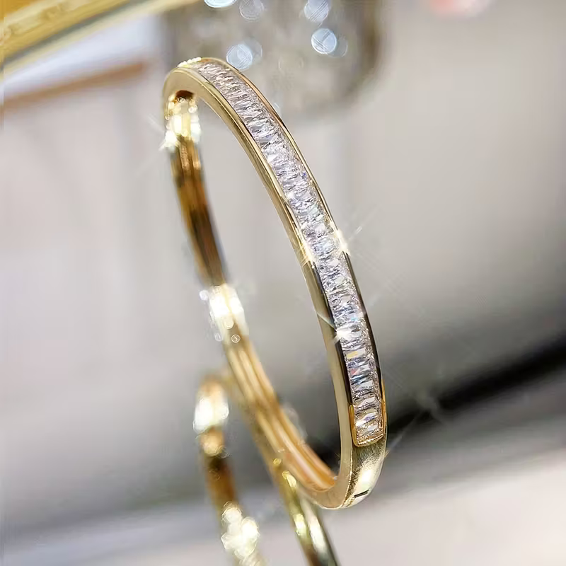 Goudkleurige baguette-armband