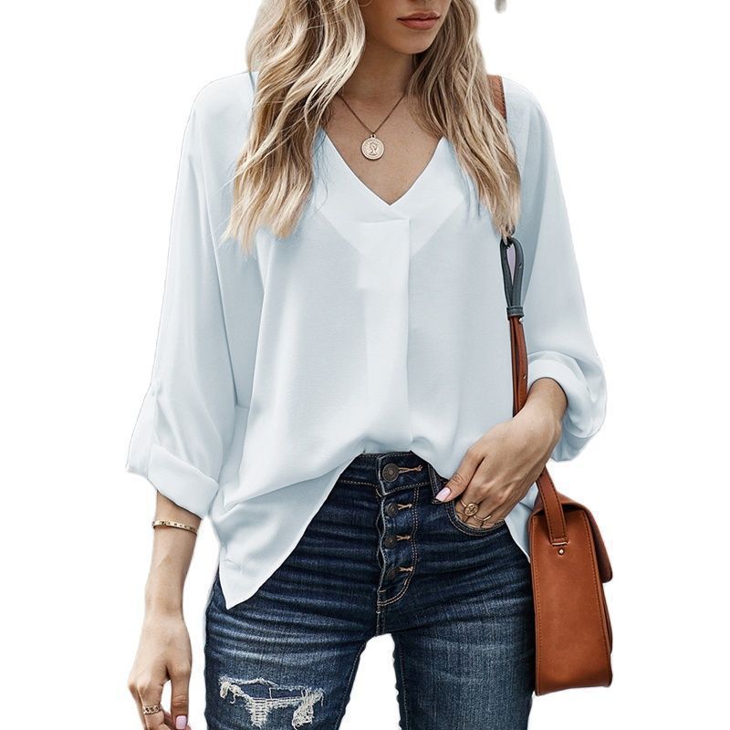 Winifred Women's V-Neck Long Sleeve Blouse