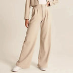 Women's Tailored Wide-Leg Trousers with a High Waist