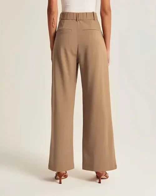 Women's Tailored Wide-Leg Trousers with a High Waist