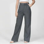 Women's Tailored Wide-Leg Trousers with a High Waist