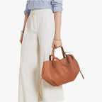 Sophisticated Timeless Leather Shoulder Bag for Busy Days