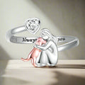 Adjustable Heart Message Ring