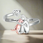 Adjustable Heart Message Ring
